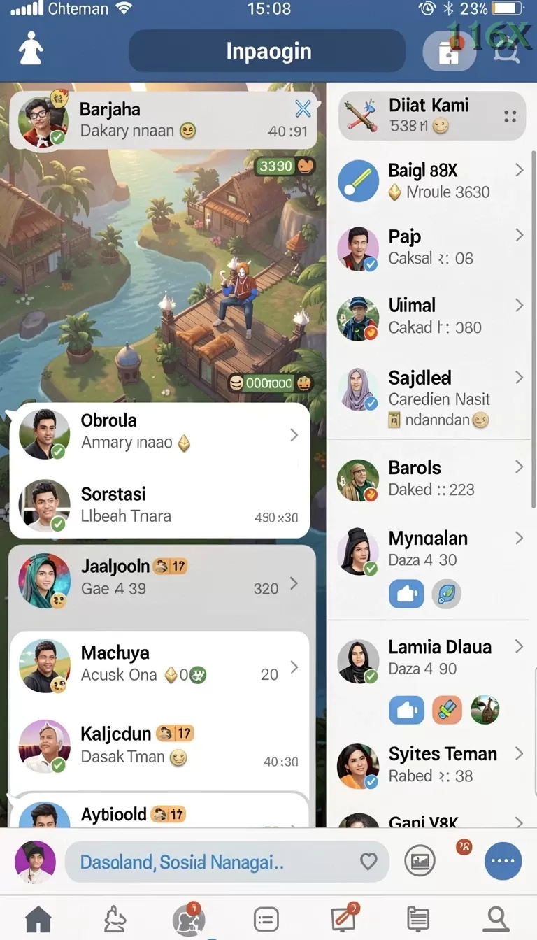 Cuplikan layar NX888 — aktivitas