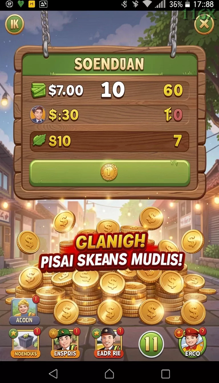 Cuplikan layar MANCINGDUIT — menu navigasi